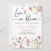 Liebe im blutblütigen Brautparty Einladung (Vorderseite)