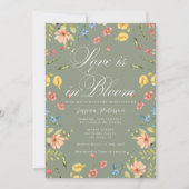 Liebe im blutdruckgrünen Brautparty Einladung (Vorderseite)