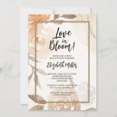 Liebe im blutdruckpfirsichfarbenen Brautparty Einladung (Vorderseite)