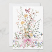 Liebe im Blütenbow-Wildblume Blumenmuster Brautpar Einladung (Rückseite)