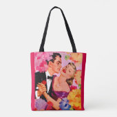 Liebe im Blütendruck Tasche (Rückseite)