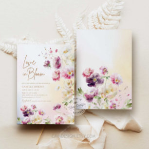 Liebe im Blütenfrühlings-Brautparty Einladung