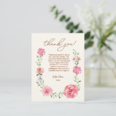 Liebe im blutfarbenen Brautparty Dankeskarte (Stehend Vorderseite)