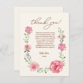 Liebe im blutfarbenen Brautparty Dankeskarte (Vorne/Hinten)