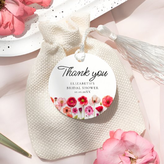 Liebe im blutfarbenen Brautparty Vielen Dank Geschenkanhänger