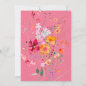 Liebe im blutfarbigen Brautparty der Wildblume Einladung (Rückseite)