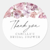 Liebe im blutfloralen Brautparty Runder Aufkleber (Vorderseite)