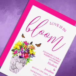 Liebe im blutfloralen Polterabend Einladung