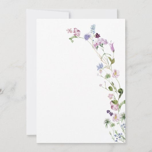 Liebe im blutleeren Wildblume Brautparty Einladung (Rückseite)