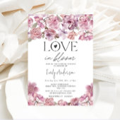 Liebe im blutmodernen blumengeschmückten Brautpart Einladung