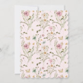 Liebe im blutrosa Brautparty Einladung (Rückseite)