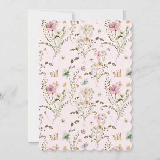 Liebe im blutrosa Brautparty Einladung (Rückseite)