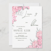 Liebe im blutrosa Brautparty Einladung (Vorderseite)