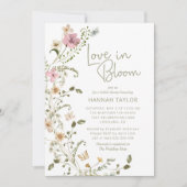 Liebe im blutrosa Brautparty Einladung (Vorderseite)