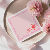 Liebe im blutrosa rosa Brautparty Serviette