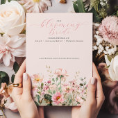 Liebe im blutrosa Wildblume Garten Brautparty Einladung