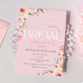 Liebe im blutrot-rosa Brautparty Einladung