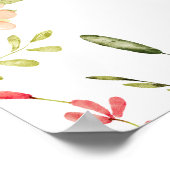 Liebe im Brautparty Bloom Begrüßungszeichen Poster (Ecke)