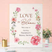 Liebe im Brautparty Bloom Blume Begrüßungszeichen Acrylschild (Hochzeit)