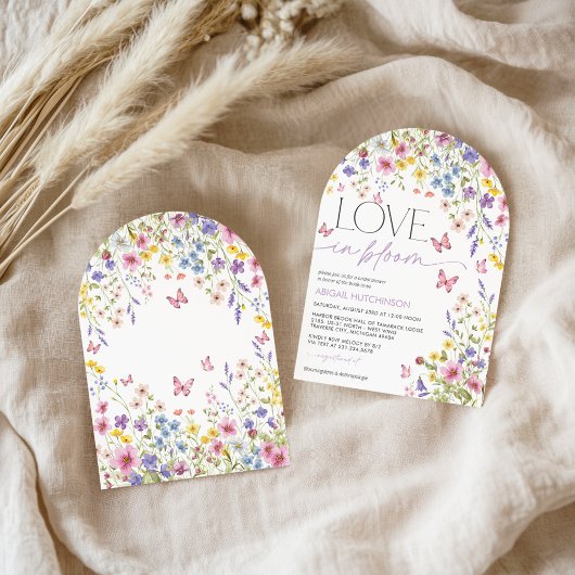 Liebe im Brautparty Bloom Butterfly Arch Einladung