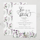 Liebe im Brautparty Bloom Einladung (Vorne/Hinten)