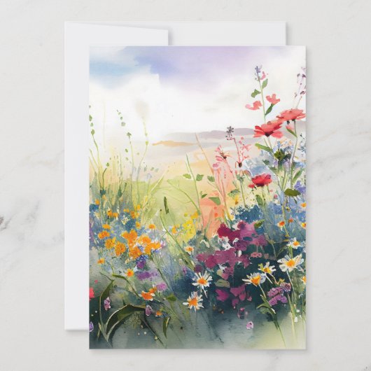 Liebe im Brautparty Bloom Einladung (Rückseite)