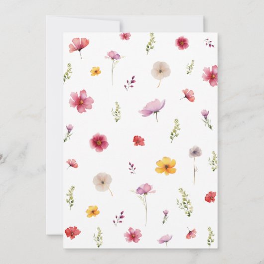 Liebe im Brautparty Bloom Einladung (Rückseite)