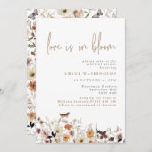 Liebe im Brautparty "Bloom Fall Wildblumen" Einladung (Vorne/Hinten)