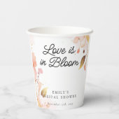Liebe im Brautparty Bloom Pappbecher (Rückseite)