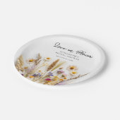 Liebe im Brautparty Bloom Pappteller (Schrägansicht)