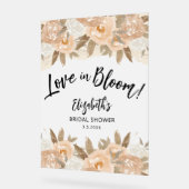 Liebe im Brautparty "Bloom Peach Blume" Acrylschild (Winkel)