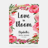 Liebe im Brautparty "Bloom Pink Blume" Acrylschild (Vorderseite)