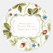 Liebe im Brautparty Bloom Runder Aufkleber (Vorderseite)