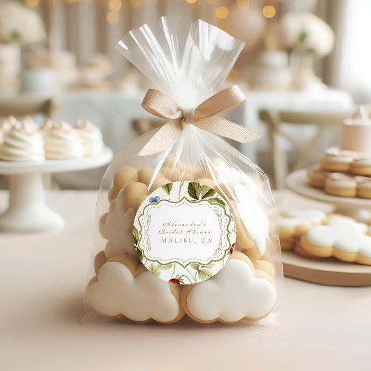 Liebe im Brautparty Bloom Runder Aufkleber