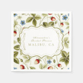 Liebe im Brautparty Bloom Serviette (Vorderseite)