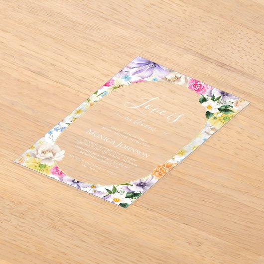 Liebe im Brautparty Bloom Transparent Garden Acryleinladungen (Ablage )