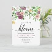 Liebe im Brautparty Bloom Wildblume Garden Einladung (Stehend Vorderseite)