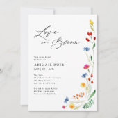 Liebe im Brautparty Bloom Wildblume, QR-Code Einladung (Vorderseite)