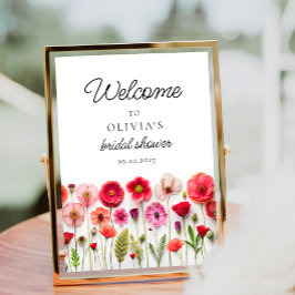 Liebe im Brautparty Bloom Wilsdflower Herzlich wil Poster