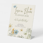 Liebe im Brautparty Blume Bar Sockelschild (Vorderseite)