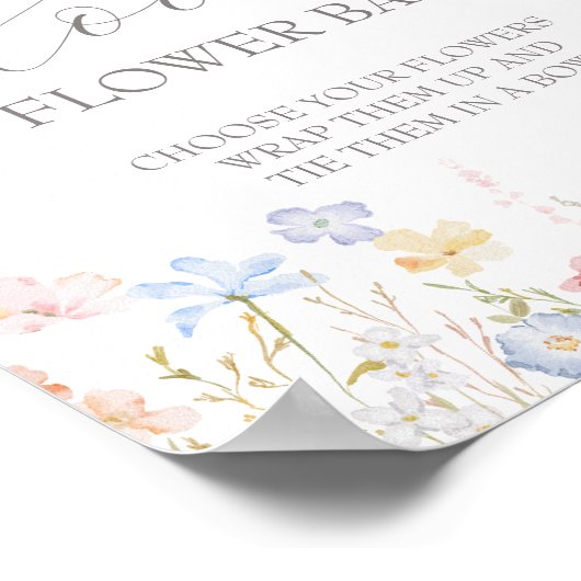 Liebe im Brautparty Blume Bar-Zeichen Poster (Ecke)