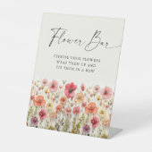 Liebe im Brautparty Blume Bar-Zeichen Sockelschild (Vorderseite)