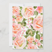 Liebe im Brautparty Blumen-Garten Einladung (Rückseite)