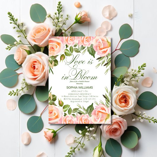 Liebe im Brautparty Blumen-Garten Einladung