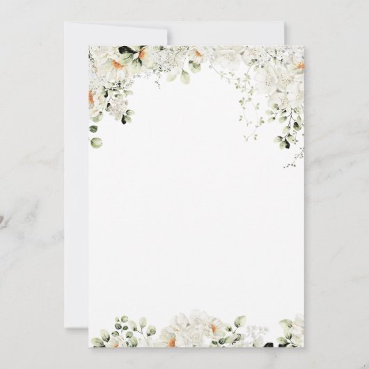 Liebe im Brautparty Blümflora Einladung (Rückseite)