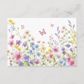 Liebe im Brautparty Blümflora-Schmetterling Begleitkarte (Rückseite)