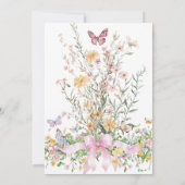 Liebe im Brautparty Blütenblütenblümchen der Wildb Einladung (Rückseite)