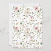 Liebe im Brautparty der Wildblume Einladung (Rückseite)