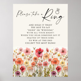 Liebe im Brautparty-Ring-Zeichen Poster