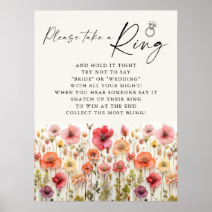 Liebe im Brautparty-Ring-Zeichen Poster